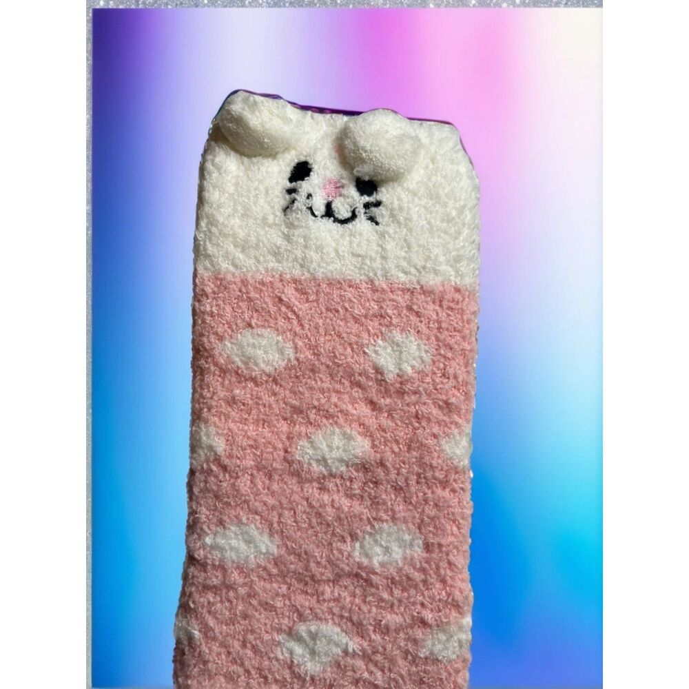 Super Cute Soft Plush Adorable Animal Theme Long Socks NWOT Deadstock - Picture 6 of 8